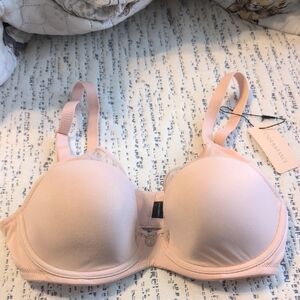 Understance Mesh Contour Flexwire Plunge Bra in Powder Pink